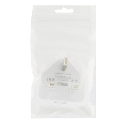 UK Plug 5V 2.1A Dual Port USB Charge Adapter(White) - USB Charger by buy2fix | Online Shopping UK | buy2fix