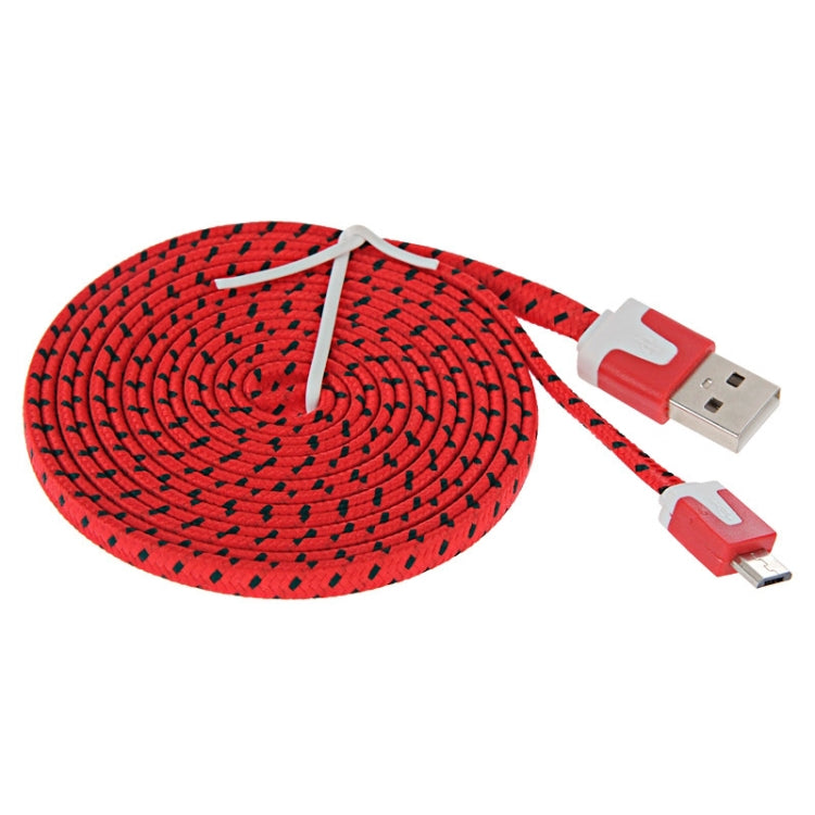 2m Woven Style Micro USB to USB Data / Charging Cable(Red) by buy2fix