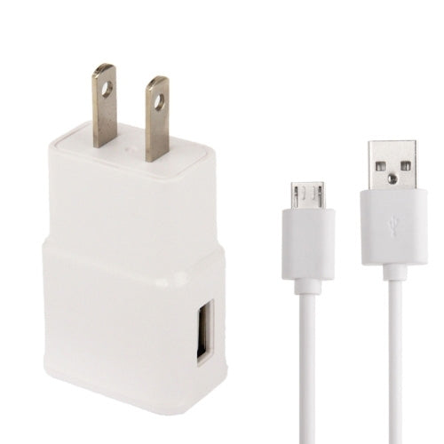 Micro 5 Pin USB Sync Cable + US Plug Travel Charger(White) - USB Charger by buy2fix | Online Shopping UK | buy2fix