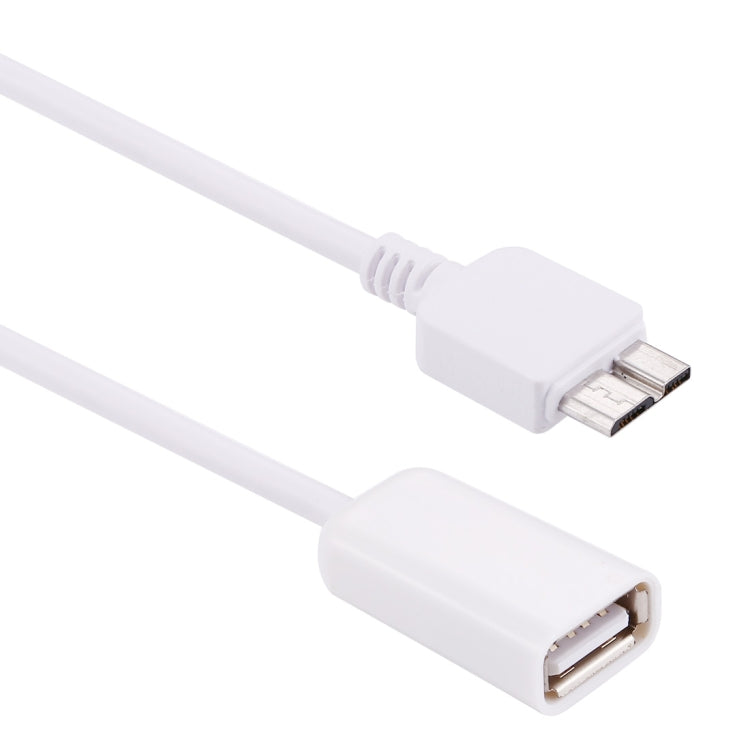 21cm Micro USB 3.0 Male to USB 2.0 Female OTG Converter Adapter Cable(White) by buy2fix