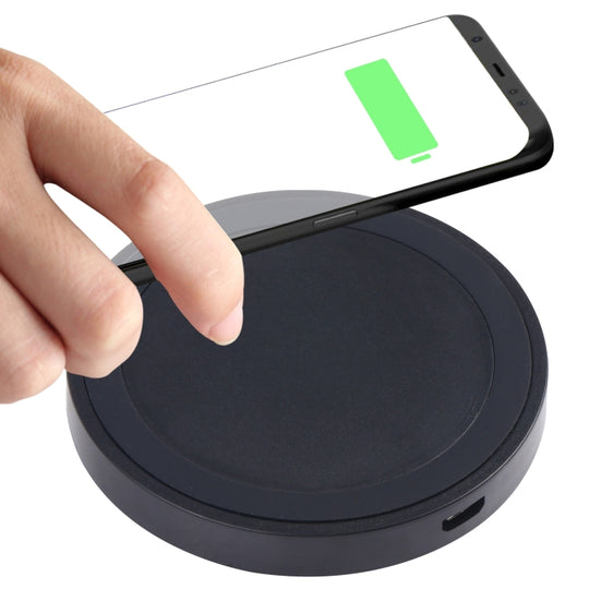Tapis de chargement sans fil rond universel QI Standard (noir)