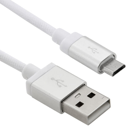 1m Net Style High Quality Metal Head Micro USB to USB Data / Charging Cable(White) by buy2fix