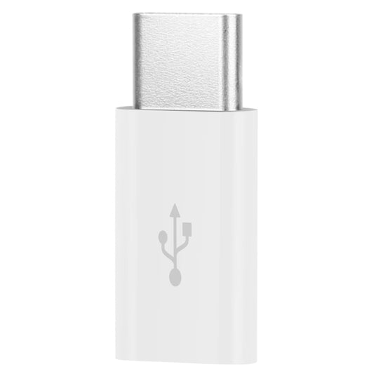USB-C / Type-C 3.1 Male to Micro USB Female Converter Adapter, Length: 2.5cm(White) - Audio Adapter by buy2fix | Online Shopping UK | buy2fix