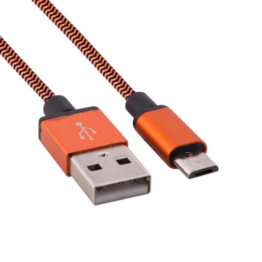 1m Woven Style Micro USB to USB 2.0 Data / Charger Cable, For Samsung, HTC, Sony, Lenovo, Huawei, and other Smartphones(Orange) by buy2fix