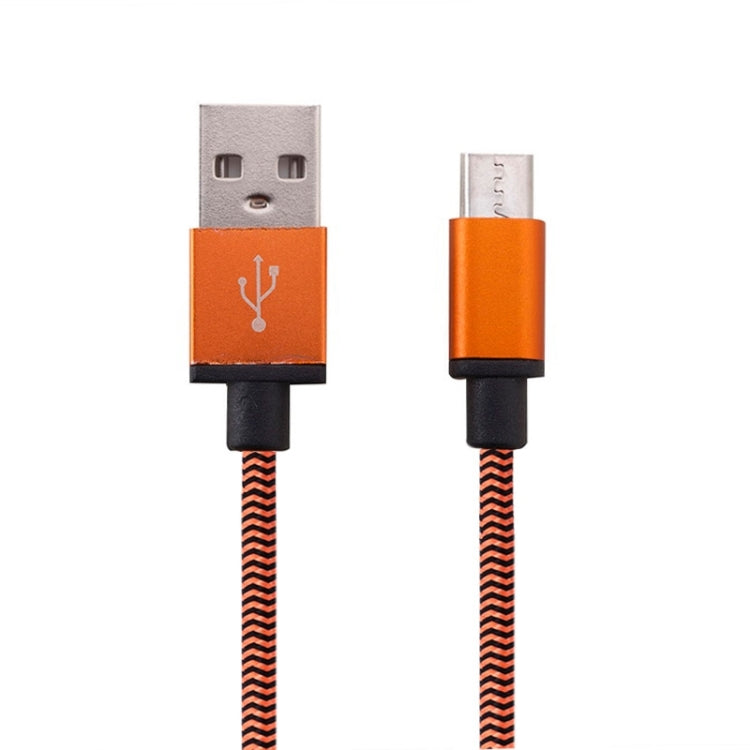 1m Woven Style Micro USB to USB 2.0 Data / Charger Cable, For Samsung, HTC, Sony, Lenovo, Huawei, and other Smartphones(Orange) by buy2fix