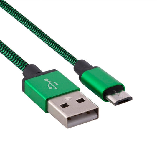 1m Woven Style Micro USB to USB 2.0 Data / Charger Cable, For Samsung, HTC, Sony, Lenovo, Huawei, and other Smartphones(Green) - Micro USB Cable by buy2fix | Online Shopping UK | buy2fix