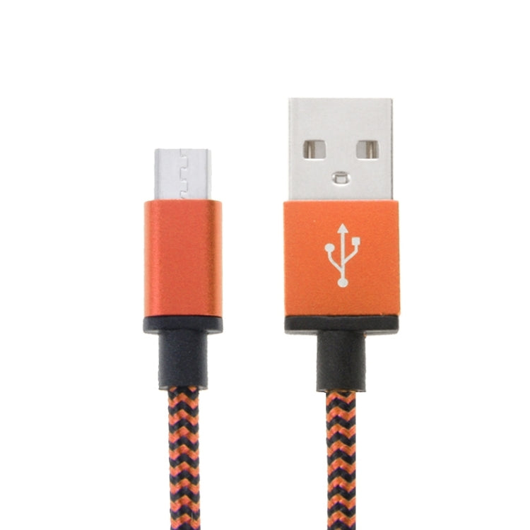 2m Woven Style Micro USB to USB 2.0 Data / Charger Cable(Orange) by buy2fix