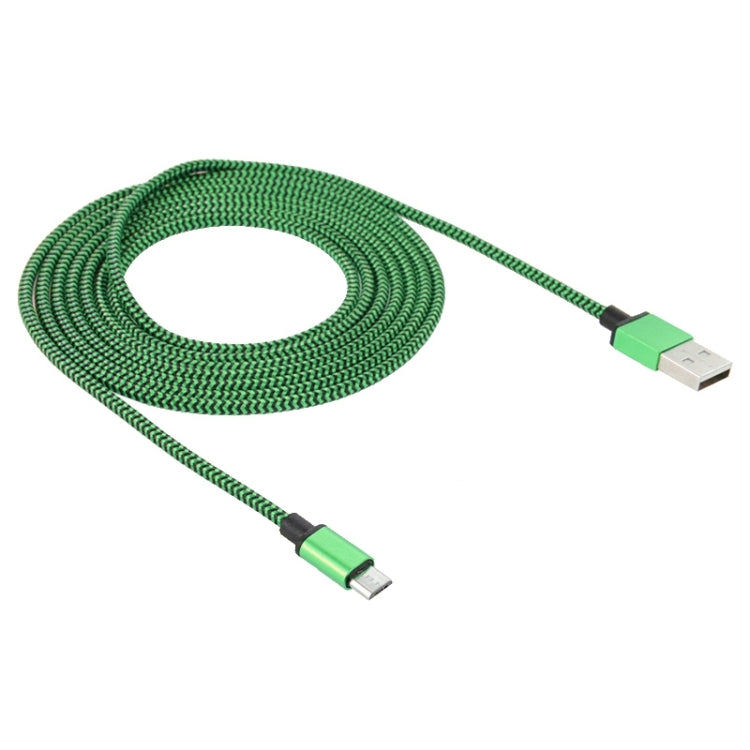 2m Woven Style Micro USB to USB 2.0 Data / Charger Cable(Green) by buy2fix
