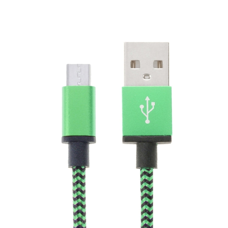 2m Woven Style Micro USB to USB 2.0 Data / Charger Cable(Green) by buy2fix