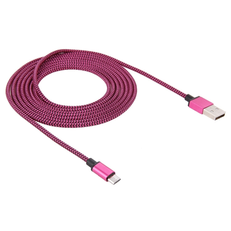 2m Woven Style Micro USB to USB 2.0 Data / Charger Cable(Magenta) by buy2fix