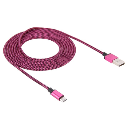 2m Woven Style Micro USB to USB 2.0 Data / Charger Cable(Magenta) by buy2fix