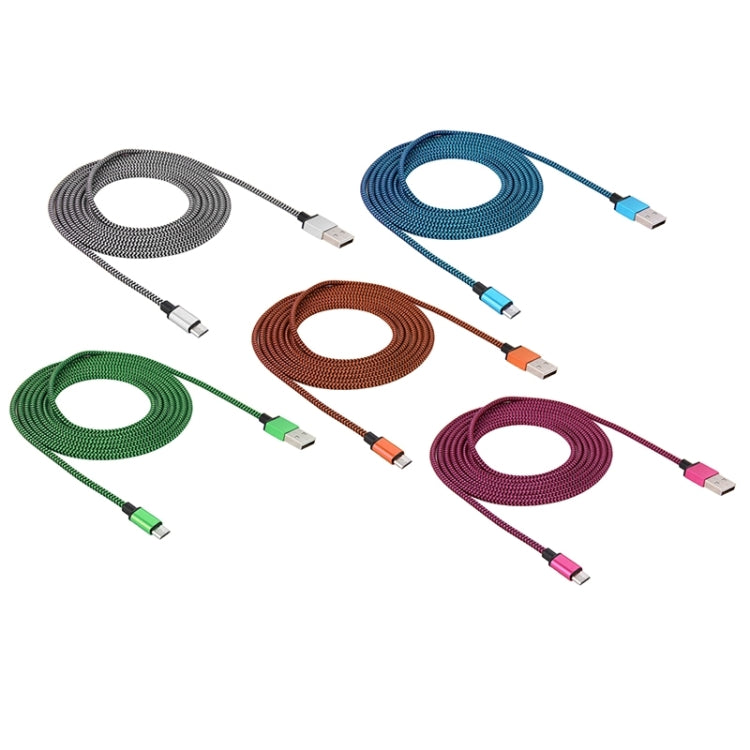 2m Woven Style Micro USB to USB 2.0 Data / Charger Cable(Orange) by buy2fix