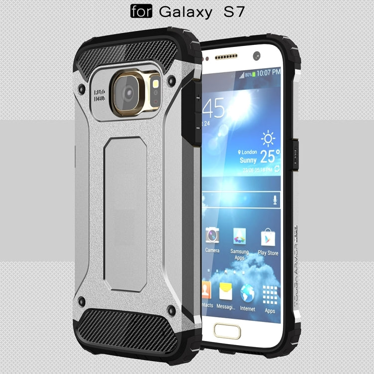 For Galaxy S7 / G930 Tough Armor TPU + PC Combination Case (Silver) by buy2fix
