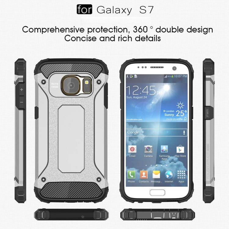 For Galaxy S7 / G930 Tough Armor TPU + PC Combination Case (Silver) by buy2fix