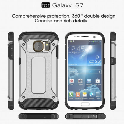 For Galaxy S7 / G930 Tough Armor TPU + PC Combination Case (Silver) by buy2fix