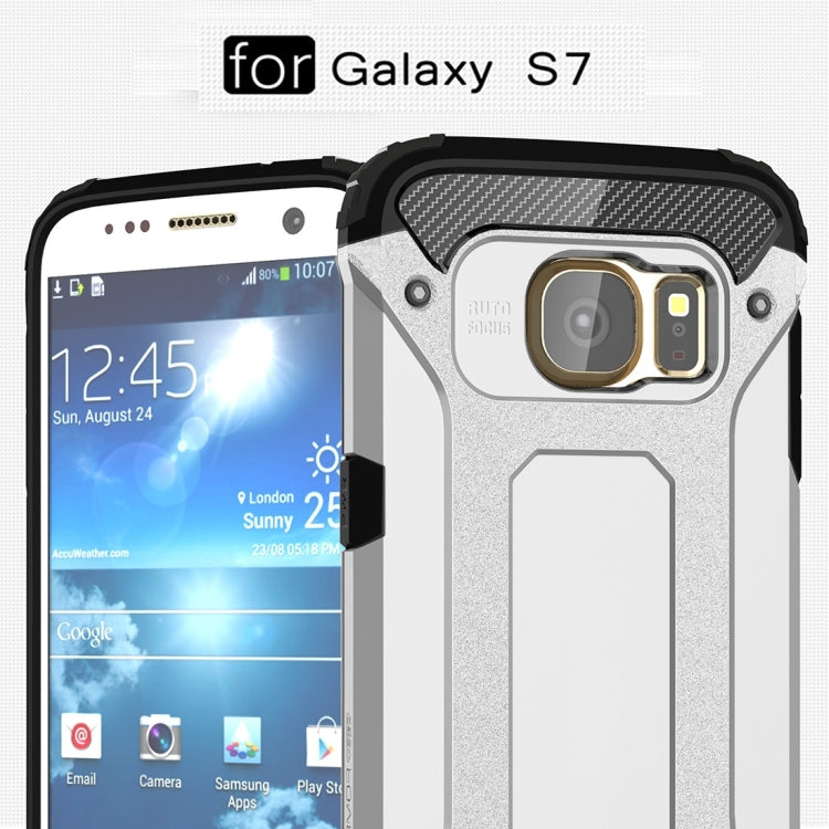 For Galaxy S7 / G930 Tough Armor TPU + PC Combination Case (Silver) by buy2fix