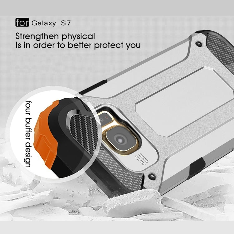For Galaxy S7 / G930 Tough Armor TPU + PC Combination Case (Silver) by buy2fix