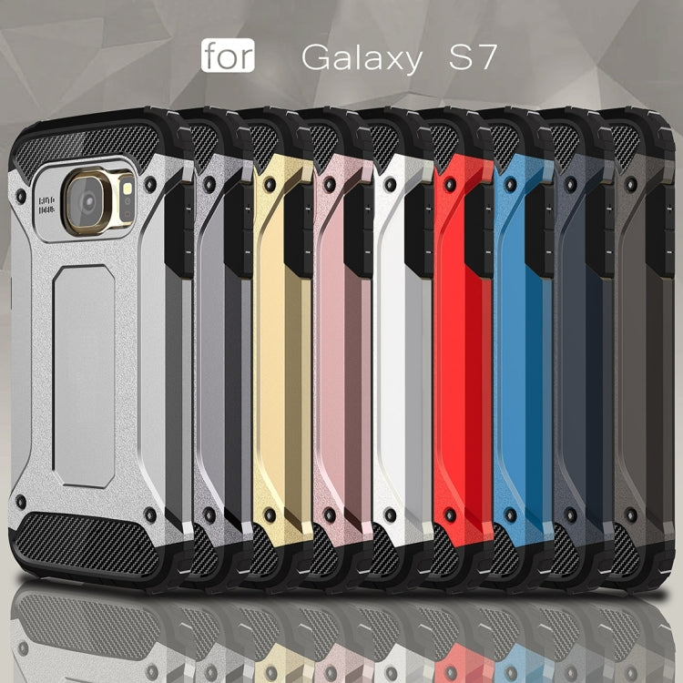 For Galaxy S7 / G930 Tough Armor TPU + PC Combination Case (Silver) by buy2fix