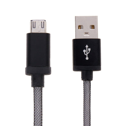 25cm Net Style Metal Head Micro USB to USB 2.0 Data / Charger Cable(Black) by buy2fix