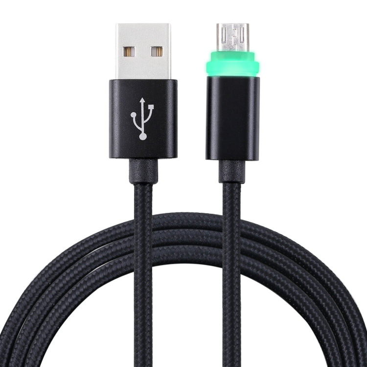 1m Woven Style Micro USB to USB 2.0 Data Sync Cable with LED Indicator Light(Black) by buy2fix
