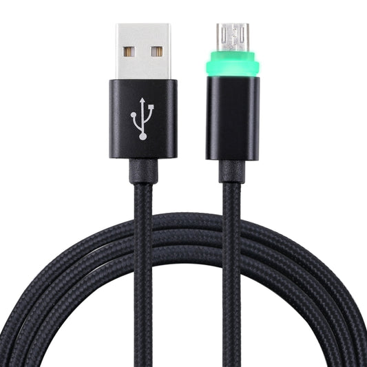 1m Woven Style Micro USB to USB 2.0 Data Sync Cable with LED Indicator Light(Black) by buy2fix