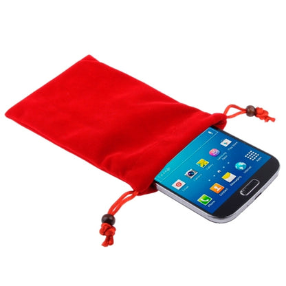 Universal Soft Flannel Carry Bag with Pearl Button , For Smart Phones, Power Bank and other Accessories, Size same as 4.7 inch(Red) - More iPhone Cases by buy2fix | Online Shopping UK | buy2fix