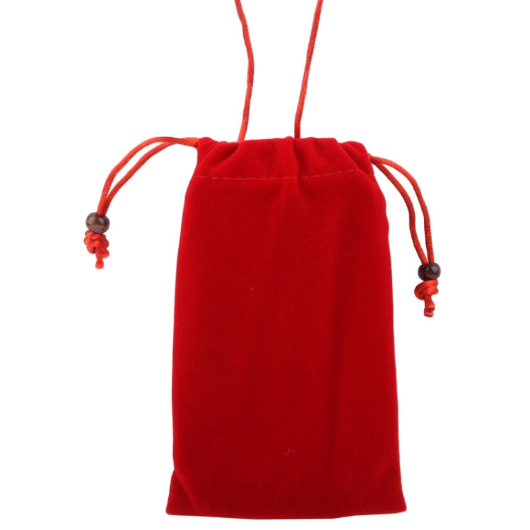Universal Soft Flannel Carry Bag with Pearl Button , For Smart Phones, Power Bank and other Accessories, Size same as 4.7 inch(Red) - More iPhone Cases by buy2fix | Online Shopping UK | buy2fix