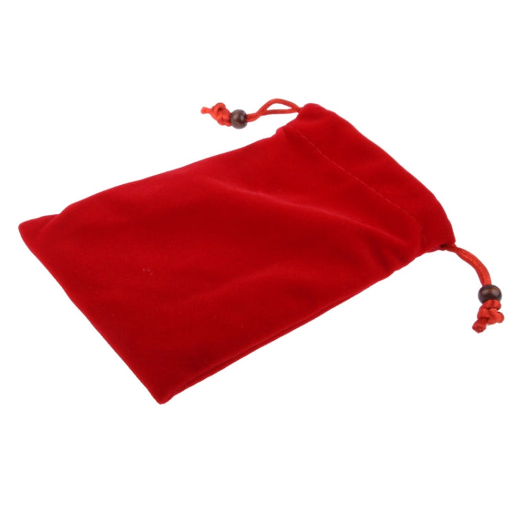 Universal Soft Flannel Carry Bag with Pearl Button , For Smart Phones, Power Bank and other Accessories, Size same as 4.7 inch(Red) - More iPhone Cases by buy2fix | Online Shopping UK | buy2fix