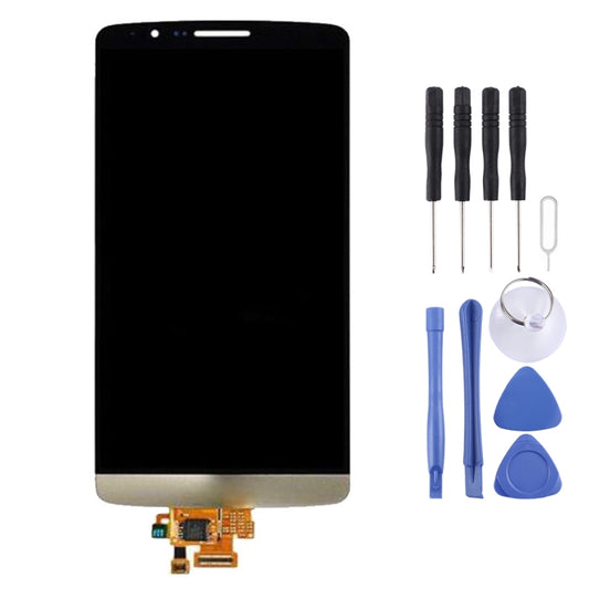 Original LCD Screen and Digitizer Full Assembly for LG G3 / D850 / D851 / D855(Gold) - For LG by buy2fix | Online Shopping UK | buy2fix