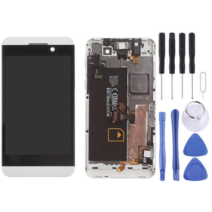 LCD Screen and Digitizer Full Assembly with Frame for BlackBerry Z10 4G(White) - For BlackBerry by buy2fix | Online Shopping UK | buy2fix