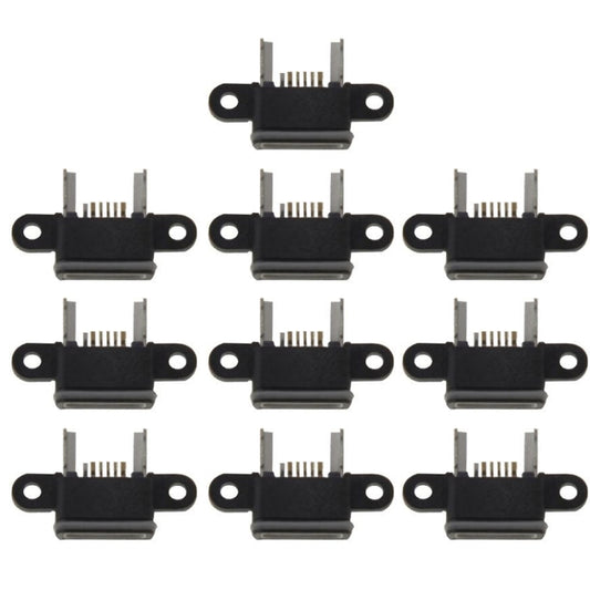 10 PCS Charging Port Dock Connector  for Xiaomi Mi 4(Black) - Tail Connector by buy2fix | Online Shopping UK | buy2fix
