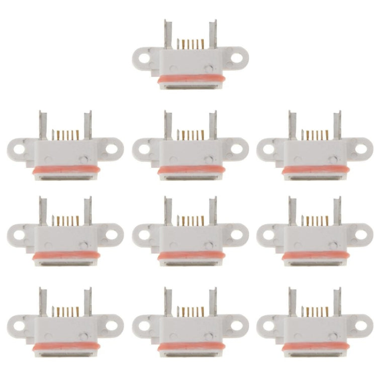 10 PCS Charging Port Dock Connector  for Xiaomi Mi 4(White) - Tail Connector by buy2fix | Online Shopping UK | buy2fix