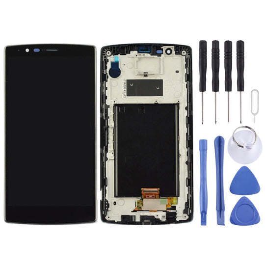 (LCD + Rahmen + Touchpad) Digitizer Assembly für LG G4 H810 H811 H815 H815T H818 H818P LS991 VS986 (Schwarz)