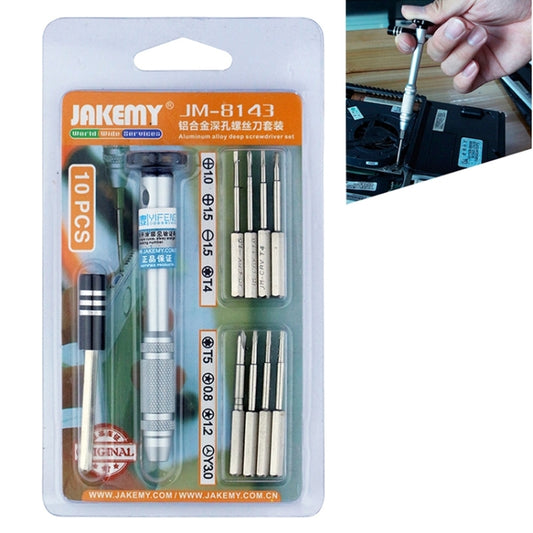 JAKEMY JM-8143 10 in 1 Multifunctional Aluminium Alloy Screwdriver Tools Kit - Tool Kits by JAKEMY | Online Shopping UK | buy2fix