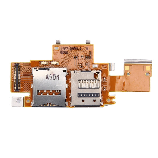 SIM Card and SD Card Reader Contact Flex Cable  for Sony Xperia Tablet Z / SGP311 / SGP312 / SGP321 - Flex Cable by buy2fix | Online Shopping UK | buy2fix