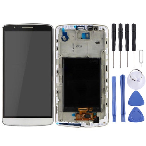 LCD Display + Touch Panel with Frame for LG G3 / D850 / D851 / D855 / VS985(White) - For LG by buy2fix | Online Shopping UK | buy2fix