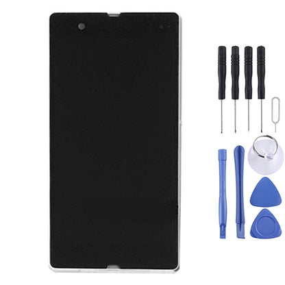 LCD Display + Touch Panel with Frame for Sony Xperia Z / L36H / C6603 / C6602(White) by buy2fix