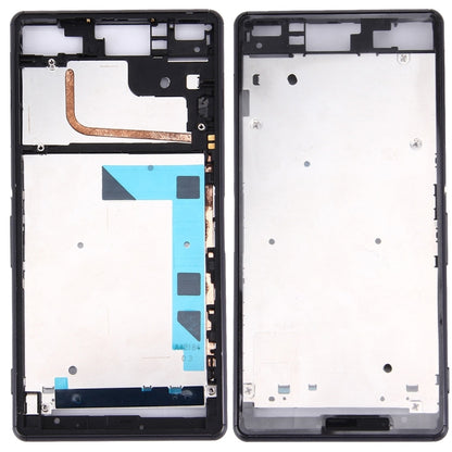 Front Housing LCD Frame Bezel Plate  for Sony Xperia Z3 / L55w / D6603(Black) - Frame Bezel Plate by buy2fix | Online Shopping UK | buy2fix