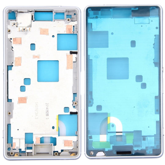 Plaque de lunette de cadre LCD du boîtier avant pour Sony Xperia Z3 Compact / D5803 / D5833 (blanc)