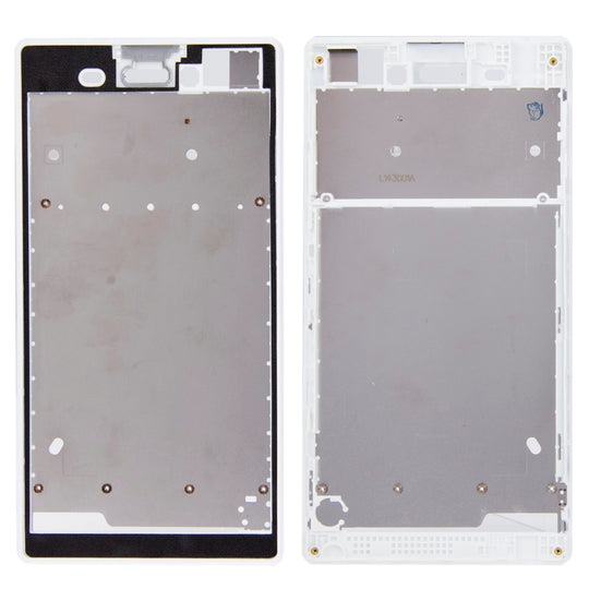 Frontgehäuse mit selbstklebendem Aufkleber für Sony Xperia T3 (Weiß)