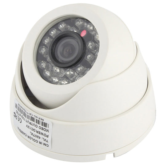 CMOS 420TVL 3.6mm Lens ABS Material Color Infrared Camera with 24 LED, IR Distance: 20m - Dome Camera by buy2fix | Online Shopping UK | buy2fix
