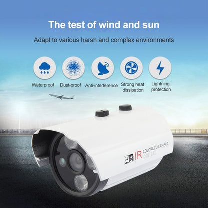 CMOS 420TVL 6mm Lens Metal Material Array LED Color Infrared Camera with 3 LED, IR Distance: 20m - Bullet Camera by buy2fix | Online Shopping UK | buy2fix