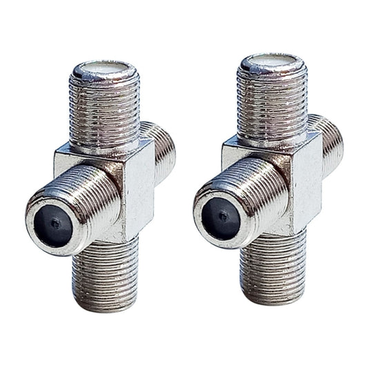 100 PCS 1 F Female to 3 F Female Jack 4 Way F Splitter TV Coax Adapter Connector - Connector by buy2fix | Online Shopping UK | buy2fix