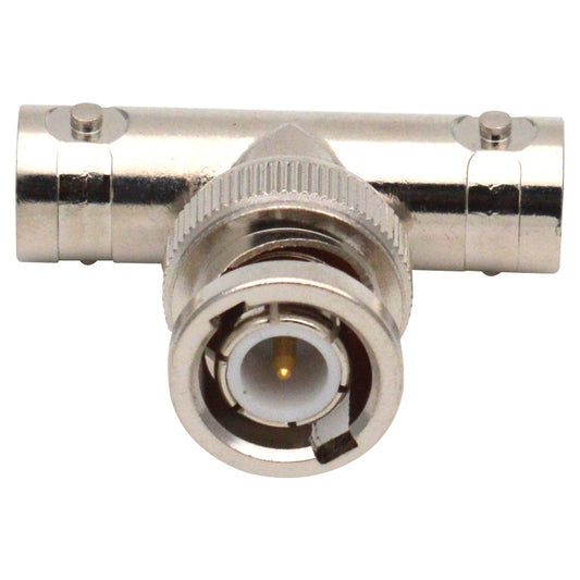 T-Type BNC Plug To 2 BNC Jack Connector - Connector by buy2fix | Online Shopping UK | buy2fix