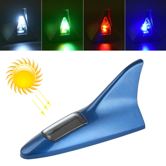 Solar Haifischflosse hoch positioniertes Alarmlicht (blau)
