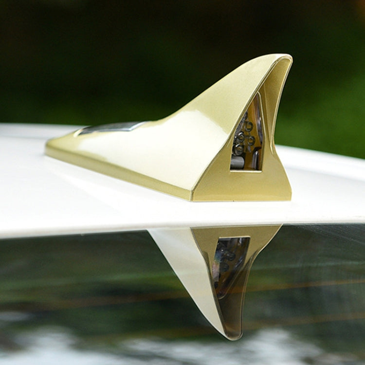 Solar Shark Fin High-positioned Alarm Light(Gold) - Warning Lights by buy2fix | Online Shopping UK | buy2fix