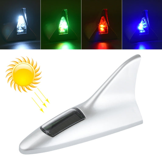 Solar Shark Fin High-positioned Alarm Light(Silver) - Warning Lights by buy2fix | Online Shopping UK | buy2fix