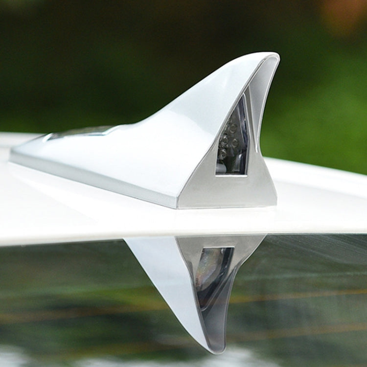 Solar Shark Fin High-positioned Alarm Light(Silver) - Warning Lights by buy2fix | Online Shopping UK | buy2fix