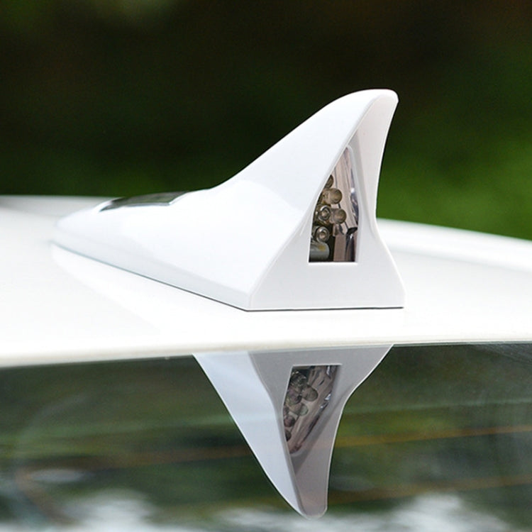Solar Shark Fin High-positioned Alarm Light(White) - Warning Lights by buy2fix | Online Shopping UK | buy2fix