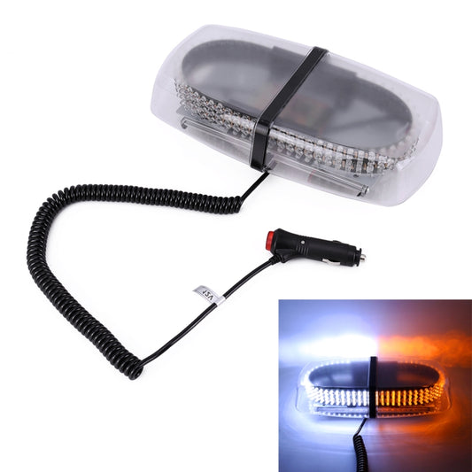 25W 240 LED Vehicle Roof Top Emergency Hazard Warning Strobe Light, Yellow and White Light - Warning Lights by buy2fix | Online Shopping UK | buy2fix